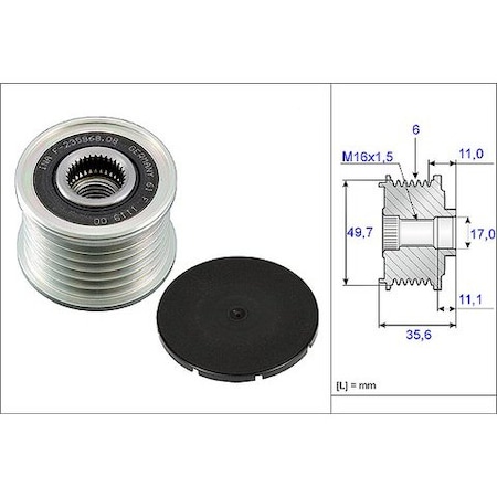 Ina Overrunning Alternator Pulley Alt Pulley, Ea0086 EA0086